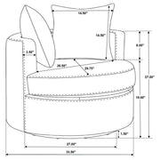 Debbie Upholstered Swivel Accent Chair