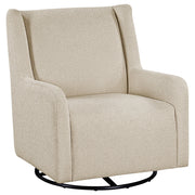 Serra Boucle Upholstered Swivel Glider