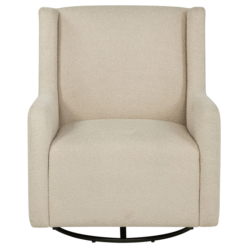 Serra Boucle Upholstered Swivel Glider