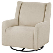 Serra Boucle Upholstered Swivel Glider