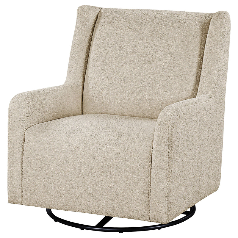 Serra Boucle Upholstered Swivel Glider