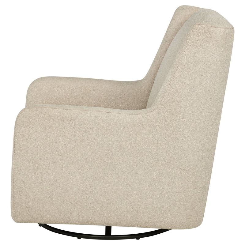 Serra Boucle Upholstered Swivel Glider