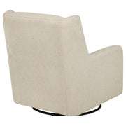 Serra Boucle Upholstered Swivel Glider