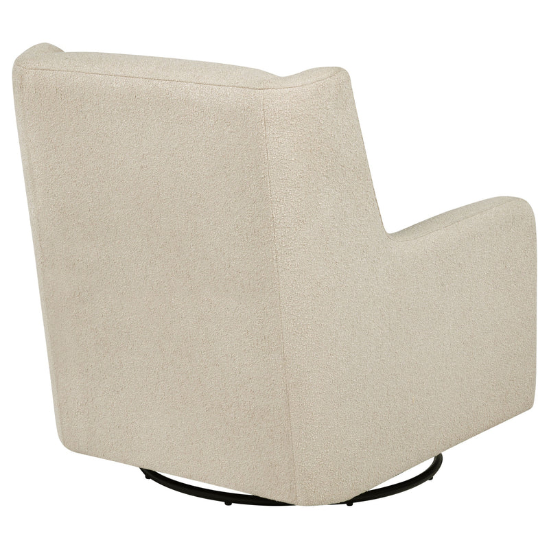 Serra Boucle Upholstered Swivel Glider