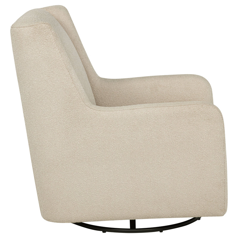 Serra Boucle Upholstered Swivel Glider