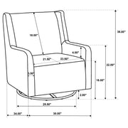 Serra Boucle Upholstered Swivel Glider
