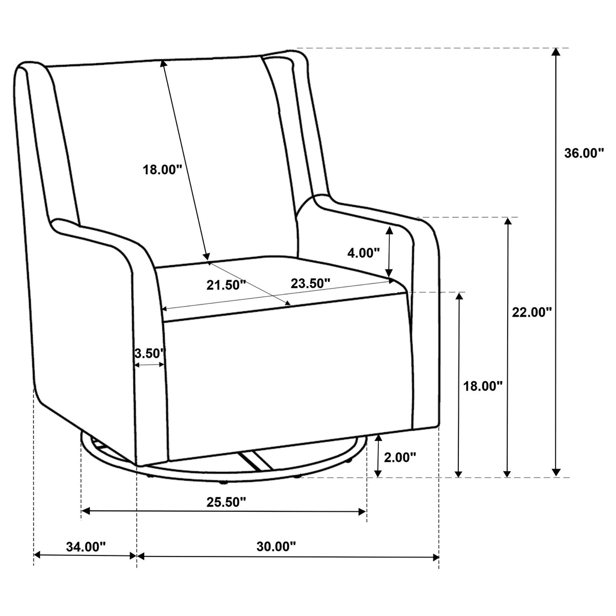Serra Boucle Upholstered Swivel Glider