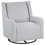 Serra Boucle Upholstered Swivel Glider
