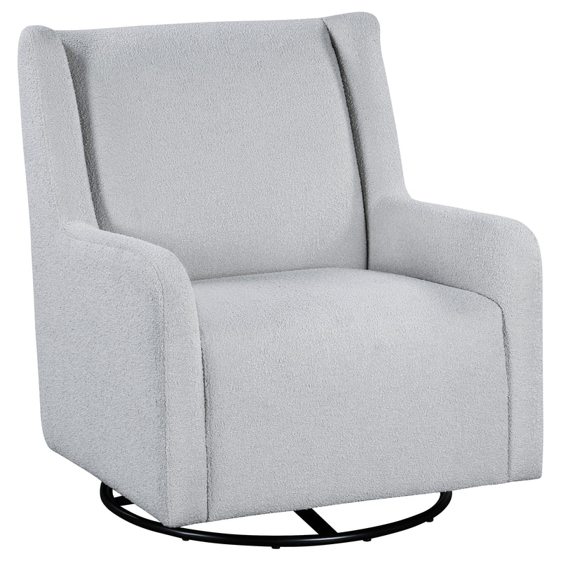 Serra Boucle Upholstered Swivel Glider
