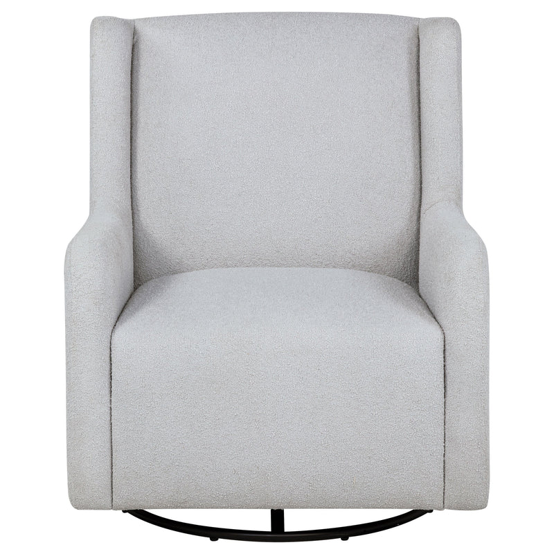 Serra Boucle Upholstered Swivel Glider