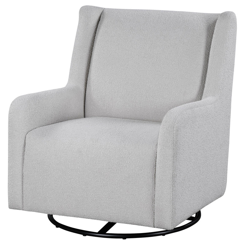 Serra Boucle Upholstered Swivel Glider