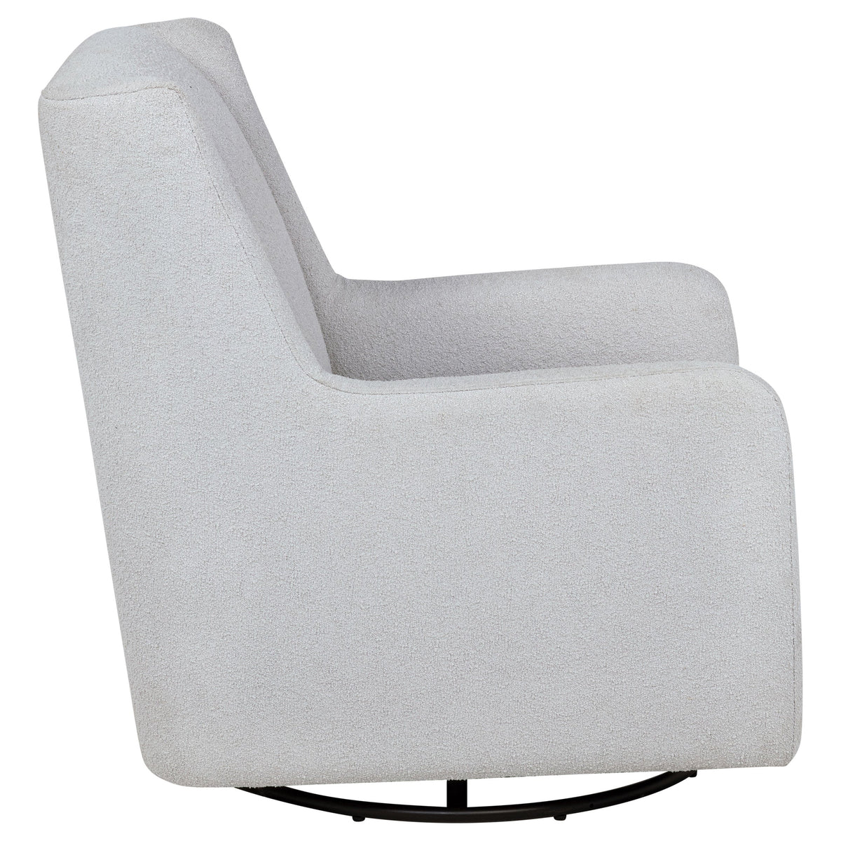Serra Boucle Upholstered Swivel Glider