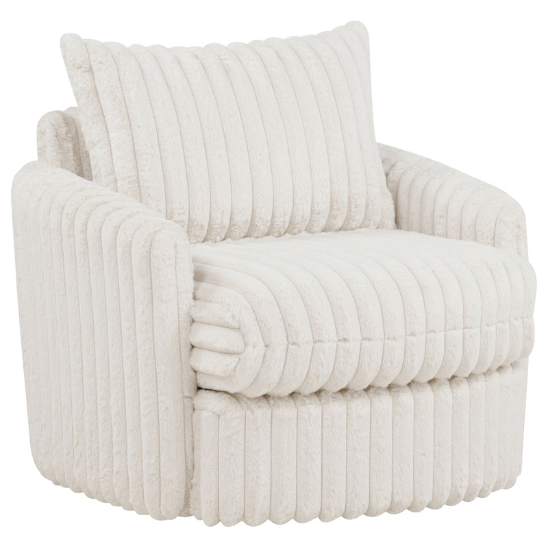 Sarco Corduroy Upholstered Swivel Accent Arm Chair