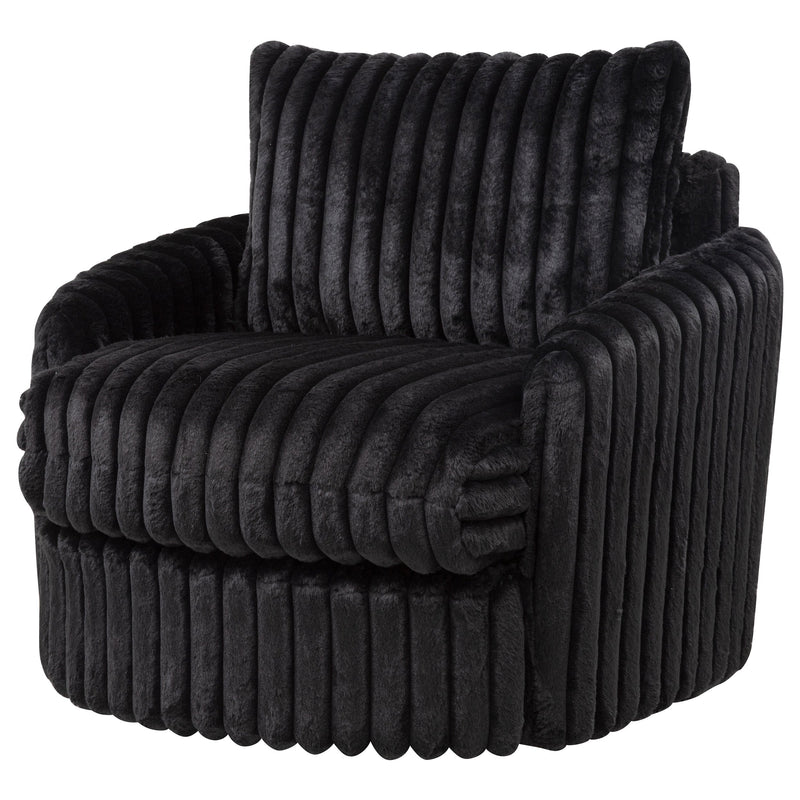 Sarco Corduroy Upholstered Swivel Accent Arm Chair