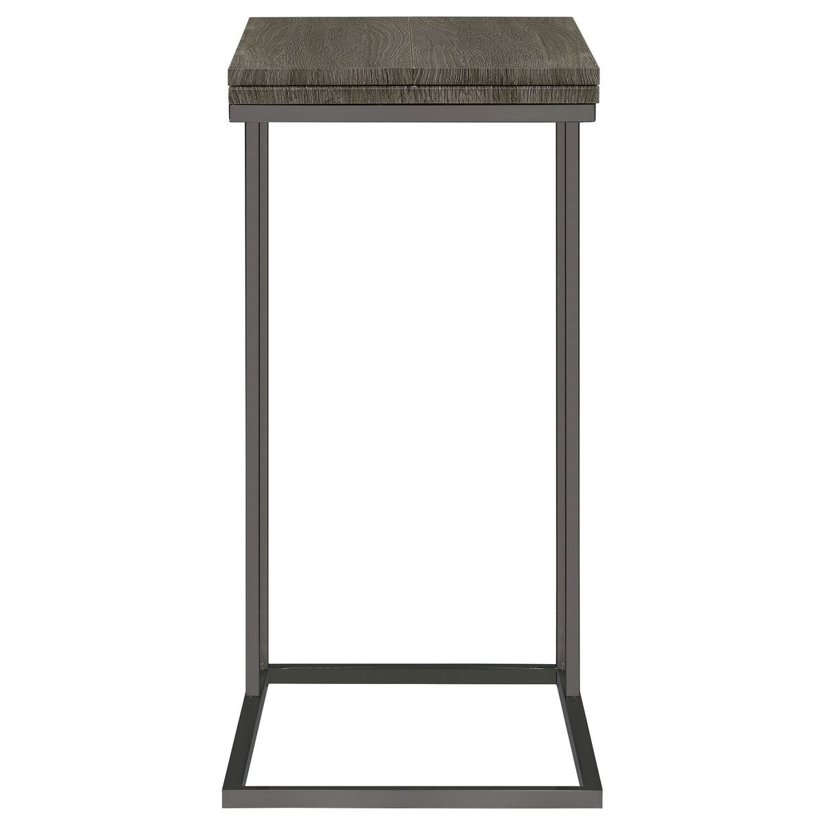 Pedro Expandable C-Shaped Sofa Side Table Weathered Grey