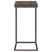 Pedro Expandable C-Shaped Sofa Side Table Weathered Grey