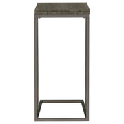 Pedro Expandable C-Shaped Sofa Side Table Weathered Grey