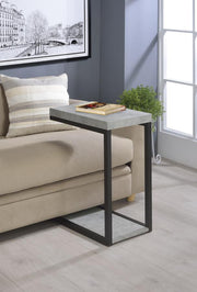 Beck Engineered Wood C-Shape Sofa Side Table Cement