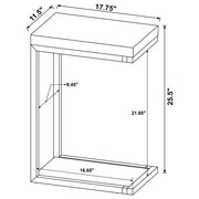 Beck Engineered Wood C-Shape Sofa Side Table
