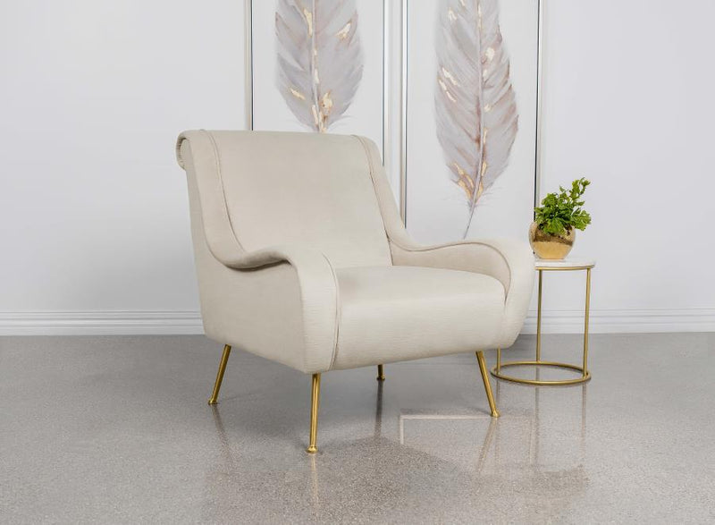 Ricci Upholstered Arm Accent Chair Stone