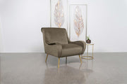 Ricci Upholstered Arm Accent Chair Truffle