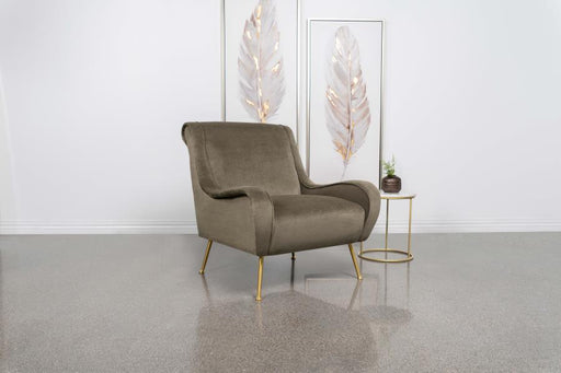 Ricci Upholstered Arm Accent Chair Truffle