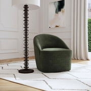 Leon Upholstered Accent Swivel Chair