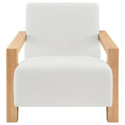 Fitzroy Faux Fur Upholstered Chair Solid Wood Arms
