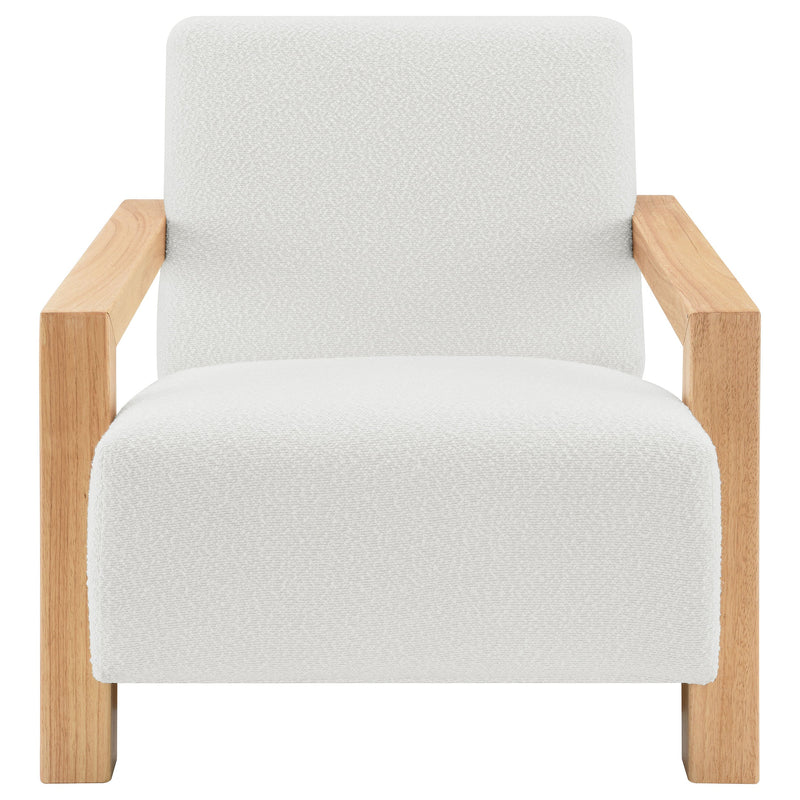 Fitzroy Faux Fur Upholstered Chair Solid Wood Arms