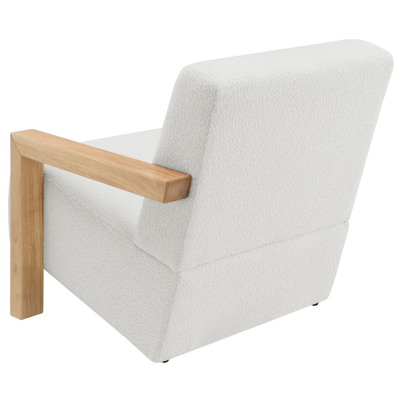 Fitzroy Faux Fur Upholstered Chair Solid Wood Arms