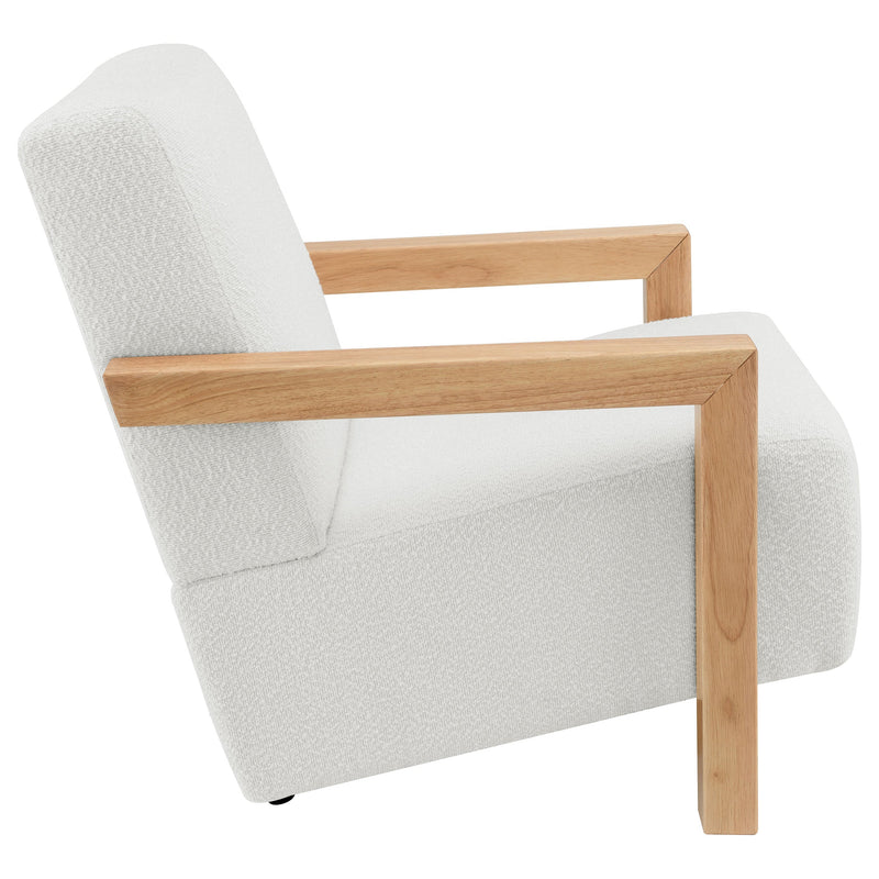 Fitzroy Faux Fur Upholstered Chair Solid Wood Arms