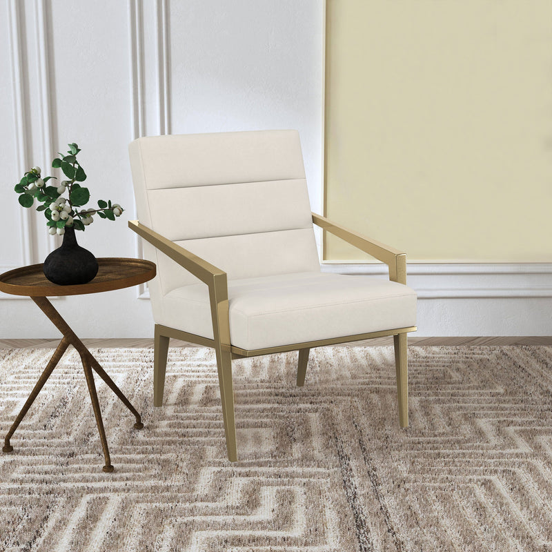Kirra Upholstered Metal Arm Accent Chair