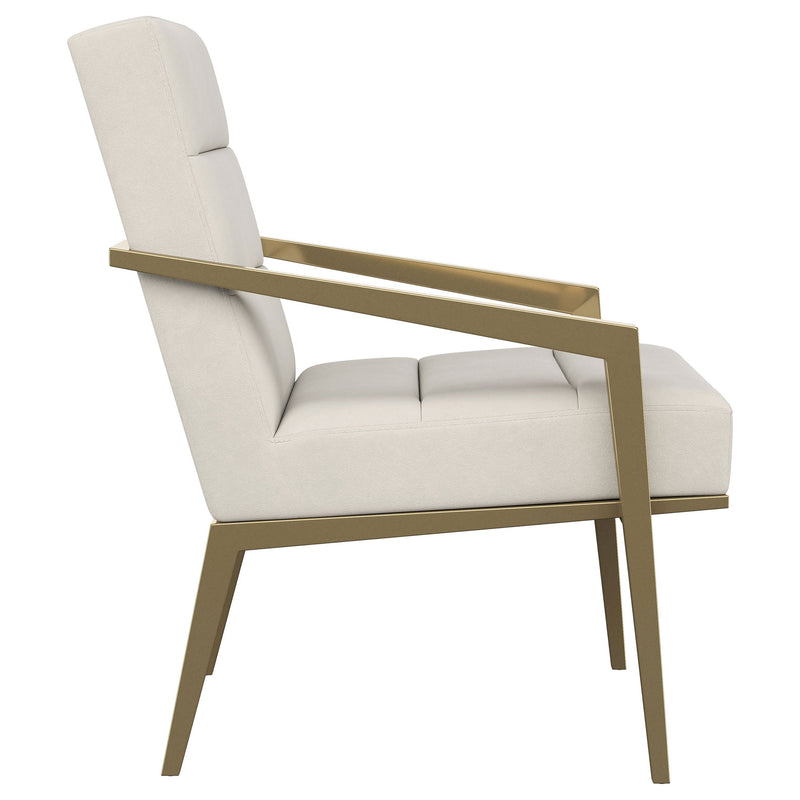 Kirra Upholstered Metal Arm Accent Chair
