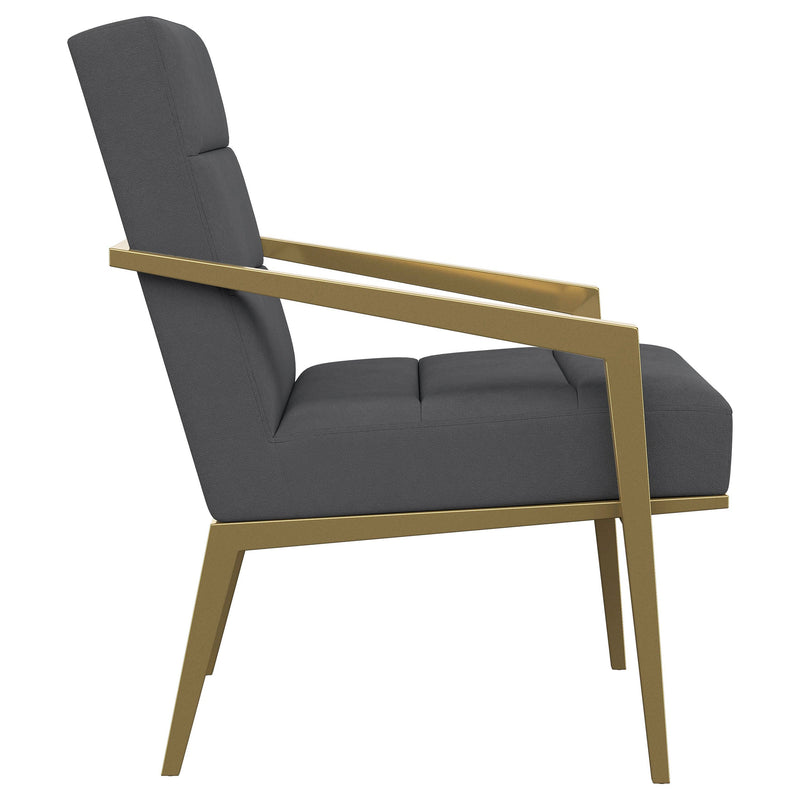 Kirra Upholstered Metal Arm Accent Chair