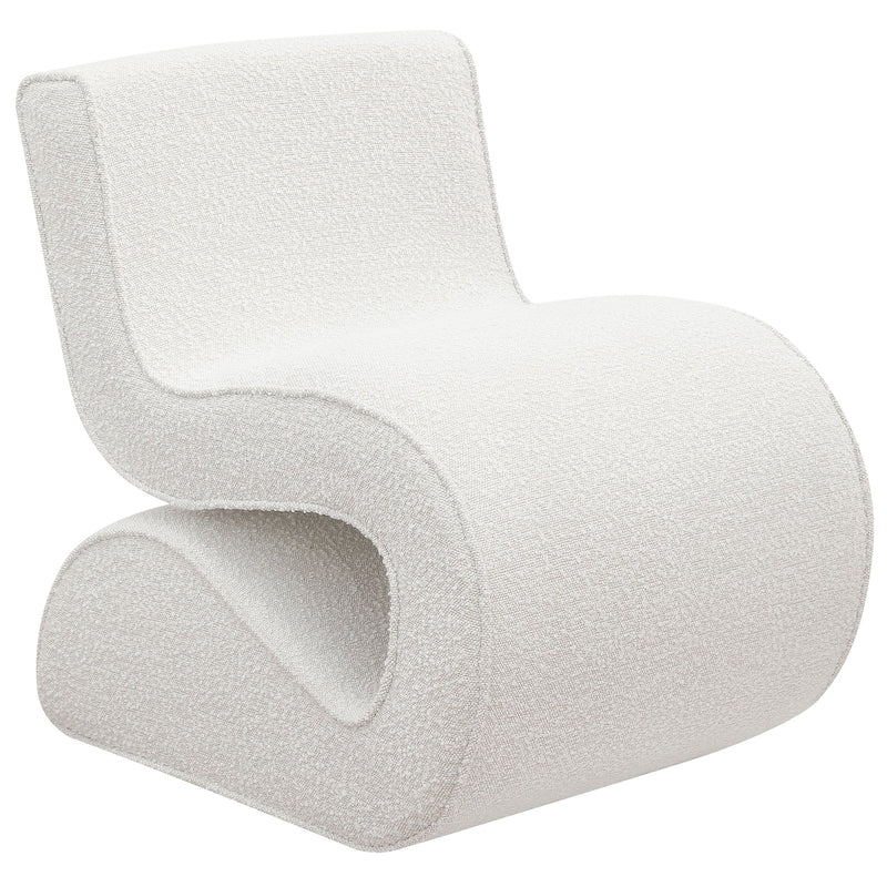 Ronea Boucle Upholstered Armless Curved Chair