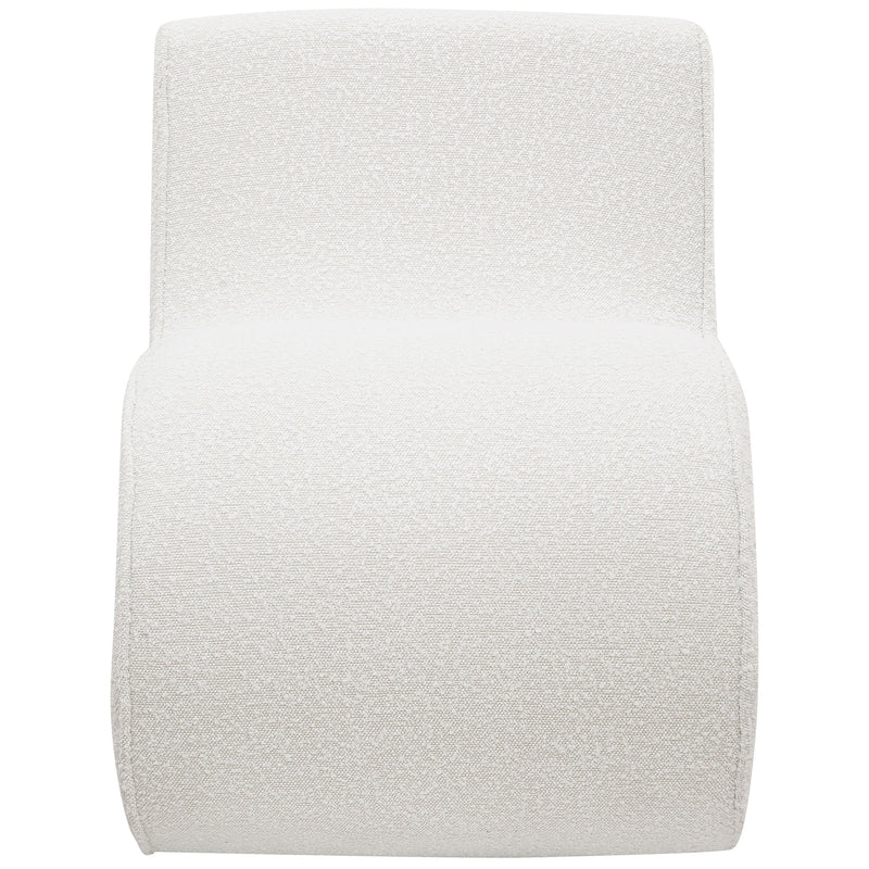 Ronea Boucle Upholstered Armless Curved Chair