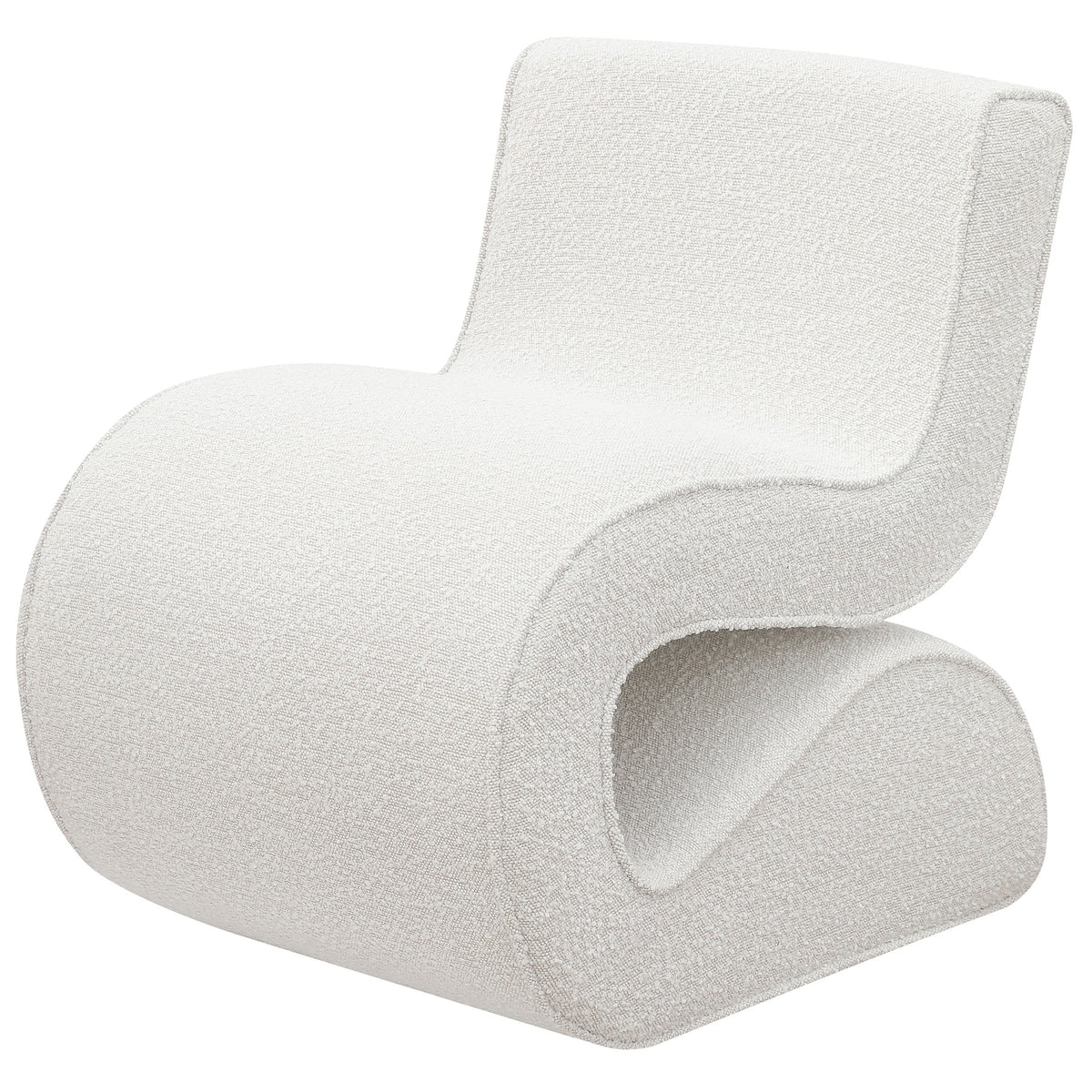 Ronea Boucle Upholstered Armless Curved Chair