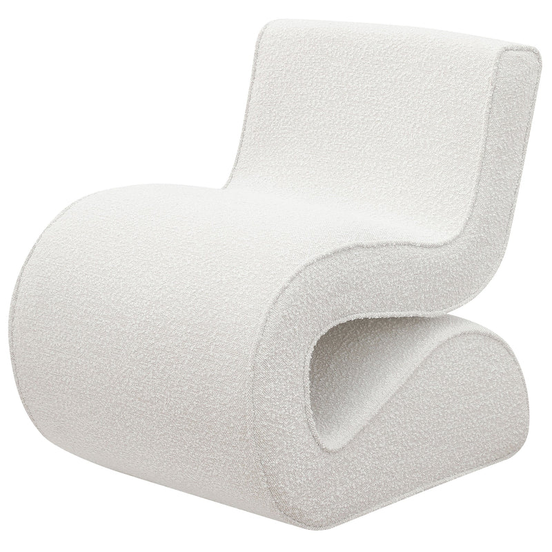 Ronea Boucle Upholstered Armless Curved Chair