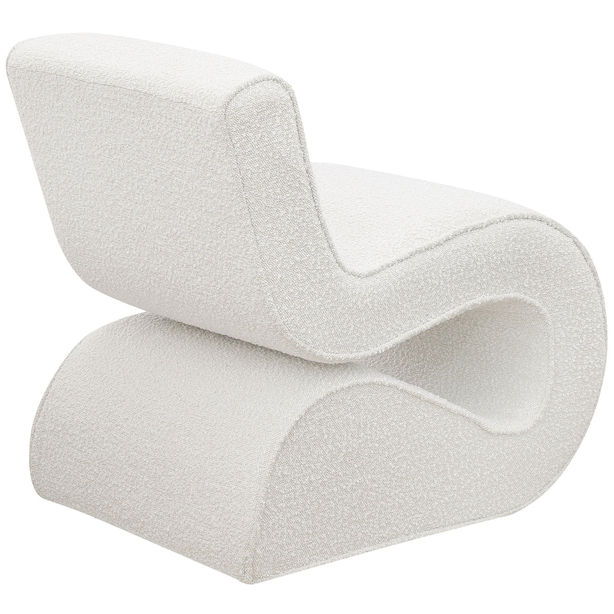 Ronea Boucle Upholstered Armless Curved Chair