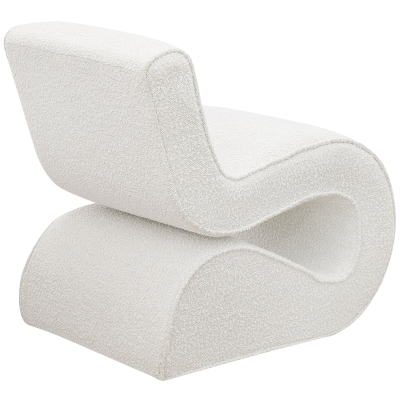Ronea Boucle Upholstered Armless Curved Chair