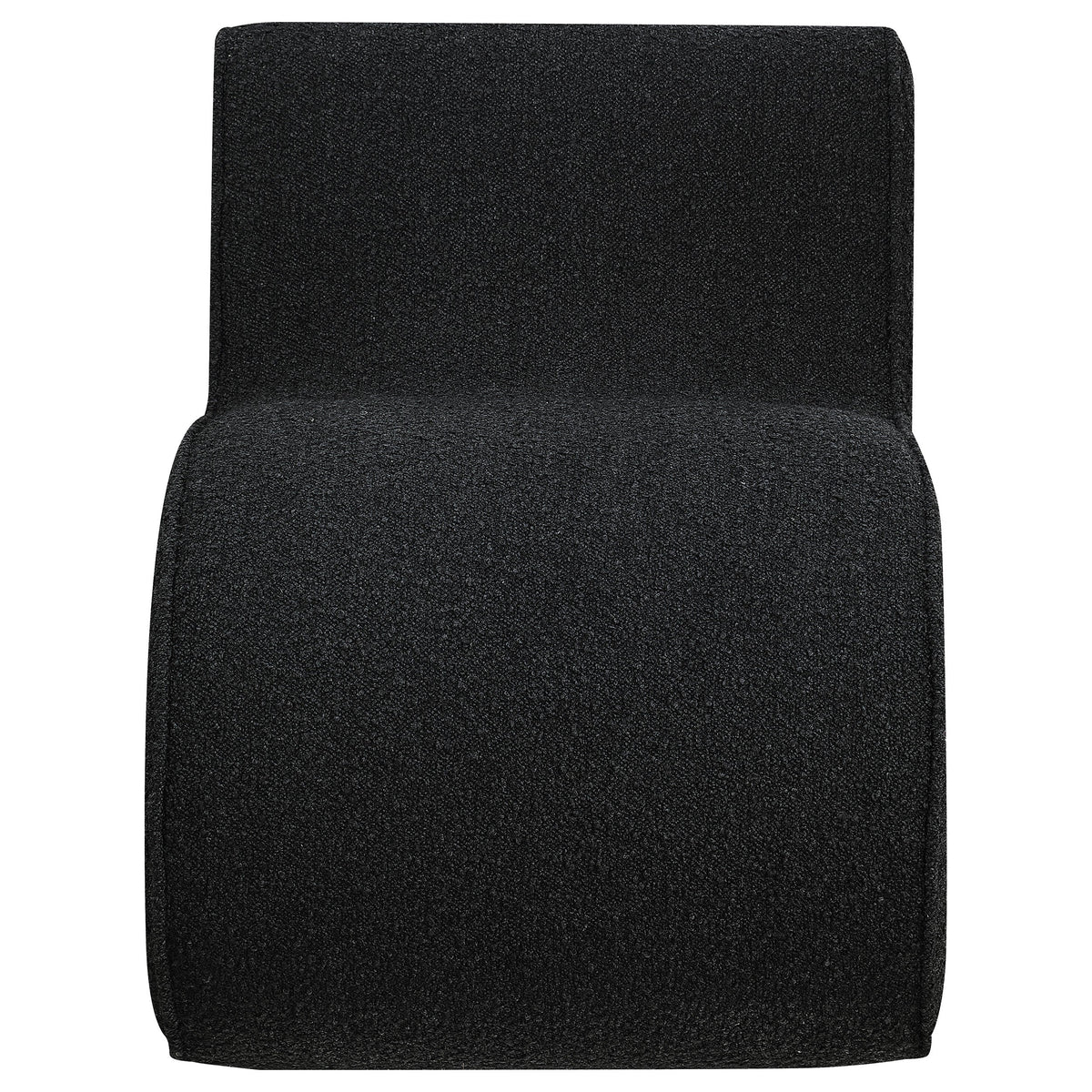 Ronea Boucle Upholstered Armless Curved Chair