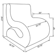 Ronea Boucle Upholstered Armless Curved Chair