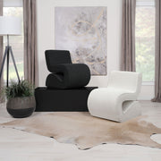 Ronea Boucle Upholstered Armless Curved Chair
