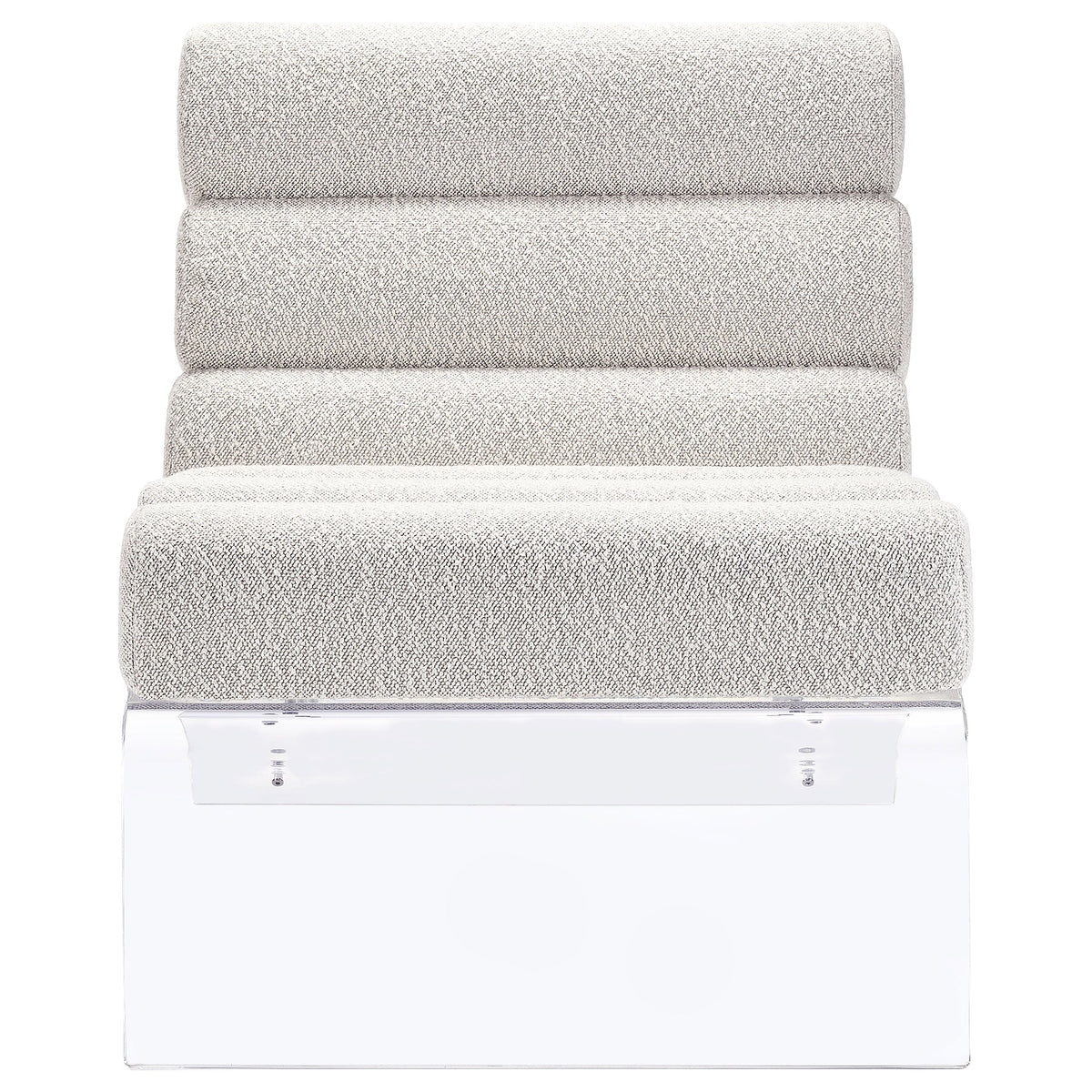 Serreta Boucle Upholstered Armless Acrylic Chair