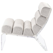Serreta Boucle Upholstered Armless Acrylic Chair