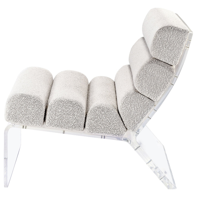 Serreta Boucle Upholstered Armless Acrylic Chair