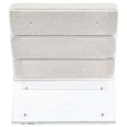Serreta Boucle Upholstered Armless Acrylic Chair