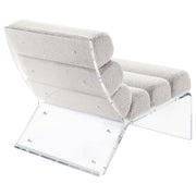 Serreta Boucle Upholstered Armless Acrylic Chair