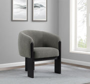 Valdez Boucle Upholstered Back Accent Chair Mushroom