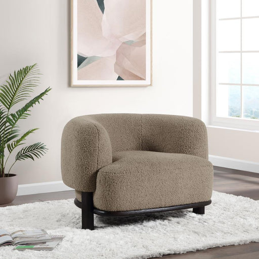 Lawler Upholstered Back Accent Chair Brown